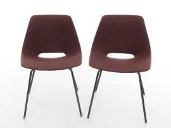 Paire de chaises ''tonneau'' 1965 Pierre Guariche