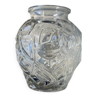 Art Deco molded glass vase