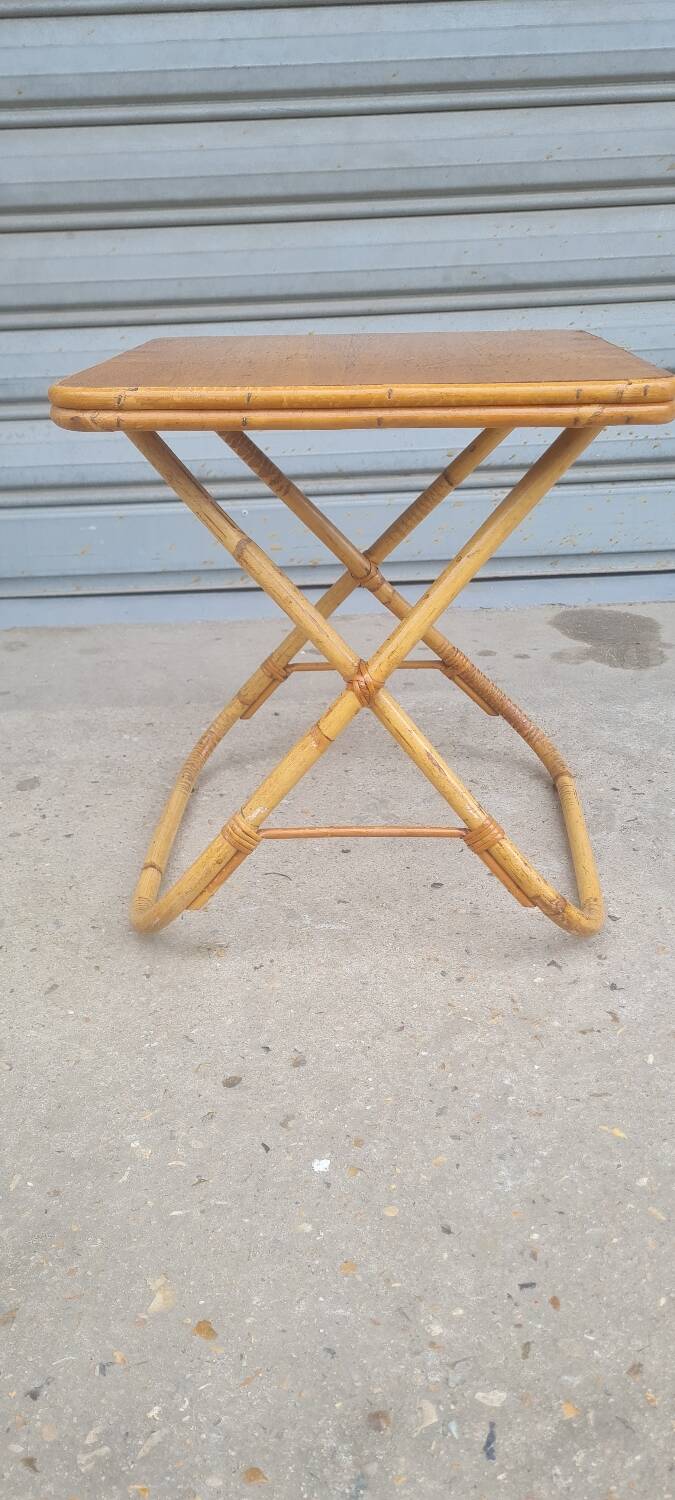 Rattan bedside table 1960