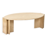 Travertine coffee table, Italian design of the 80s