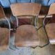6 vintage school chairs