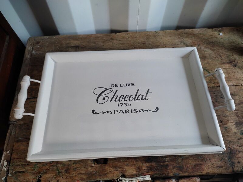 Restyled wooden top De Lux Chocolat 1735 Paris Patiné DP 1221302