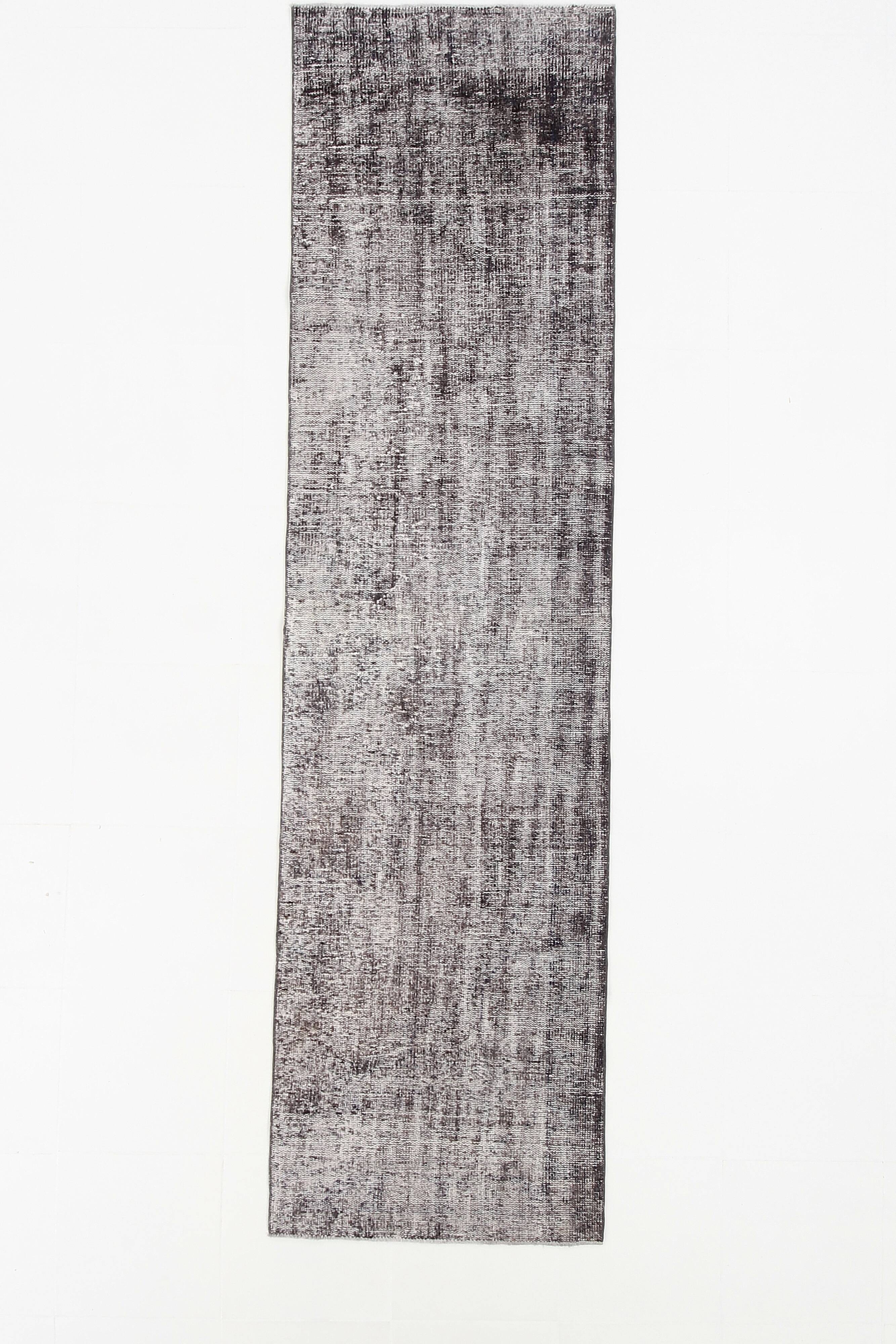 3x10 Rug For Hallway Gray Blue Turkish Vintage Runner Rug, 81x306Cm