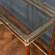 Console Lancel 4 feet 1 tray marbled columns gilded metal