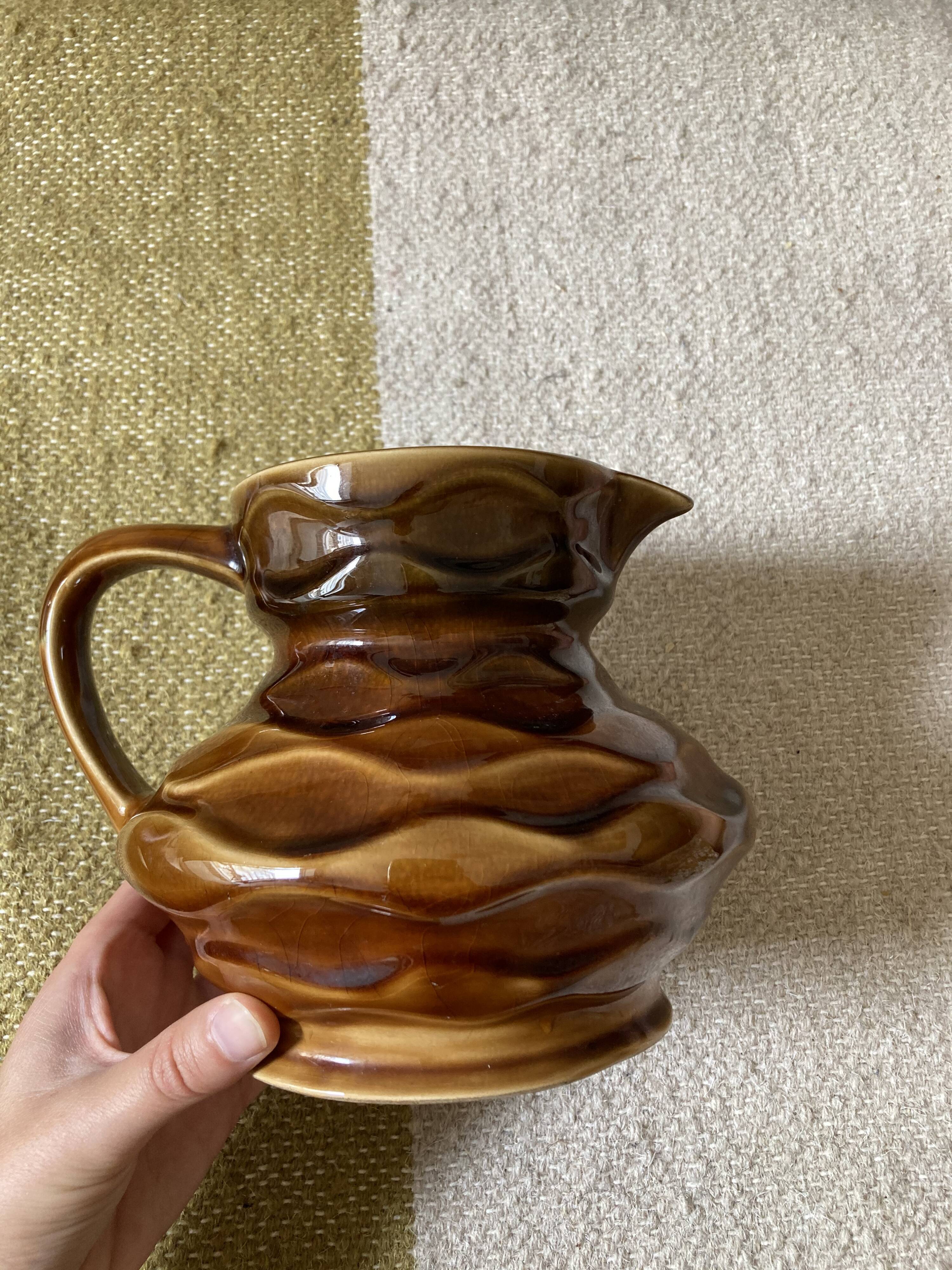 Sarreguemines sandstone pitcher