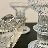 Vintage-style crystal candlesticks in the style of LITTLA
