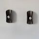 Pair of vintage wall sconces, bent steel, France, 1970