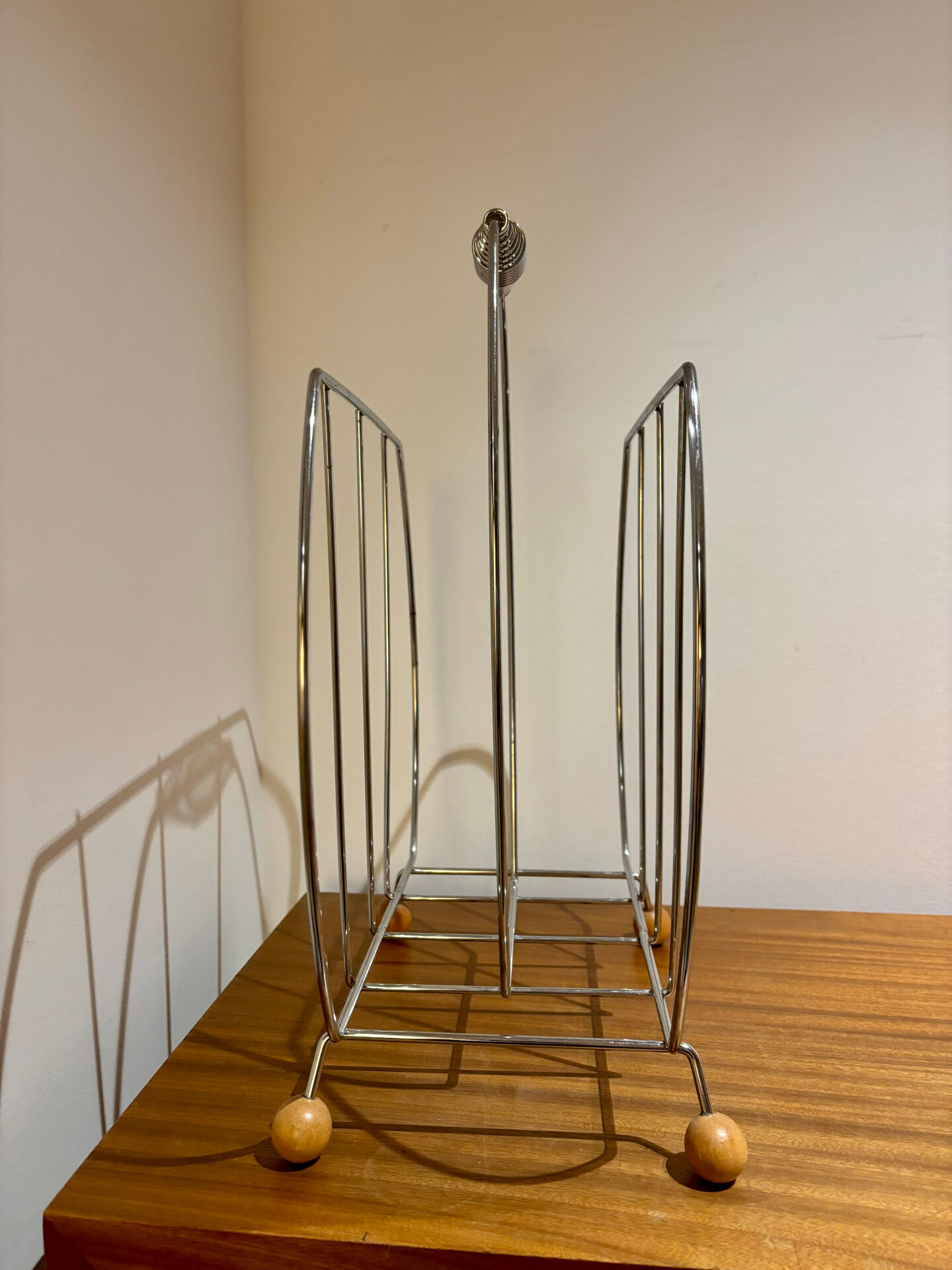 Vintage metal magazine rack