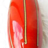 Red ceramic vase
