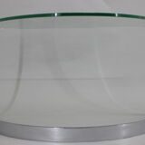 1980s Steel and Glass Side Table by Friedrich Moller for Ronald Schmitt Tische