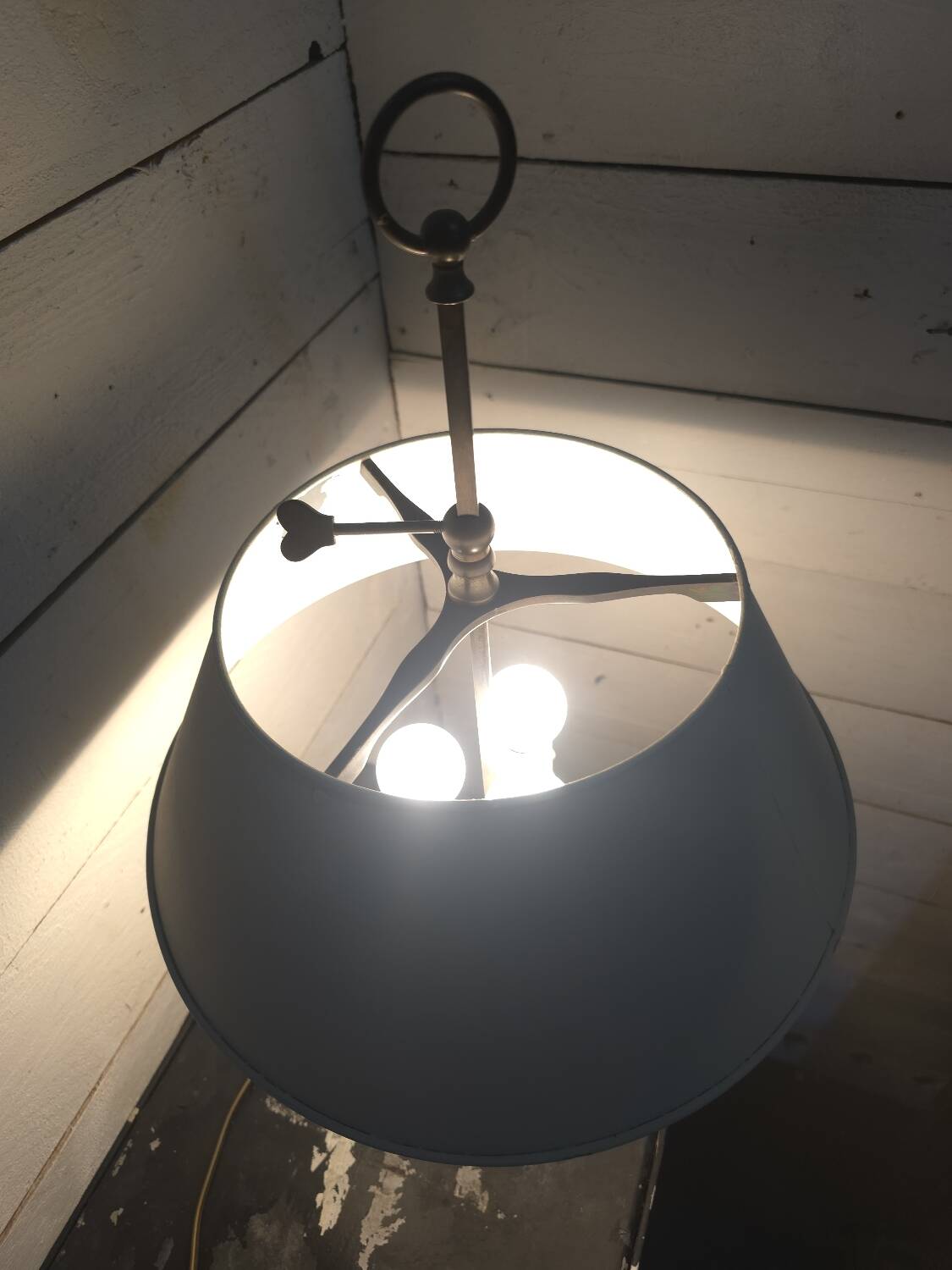 Brass hot water bottle lamp