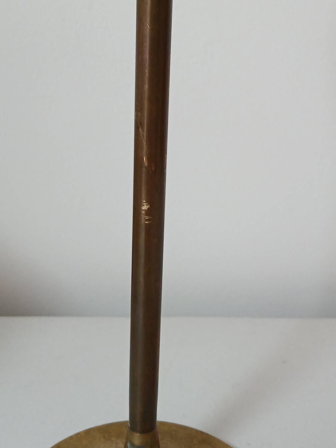 Brass candle holder, straight shape
