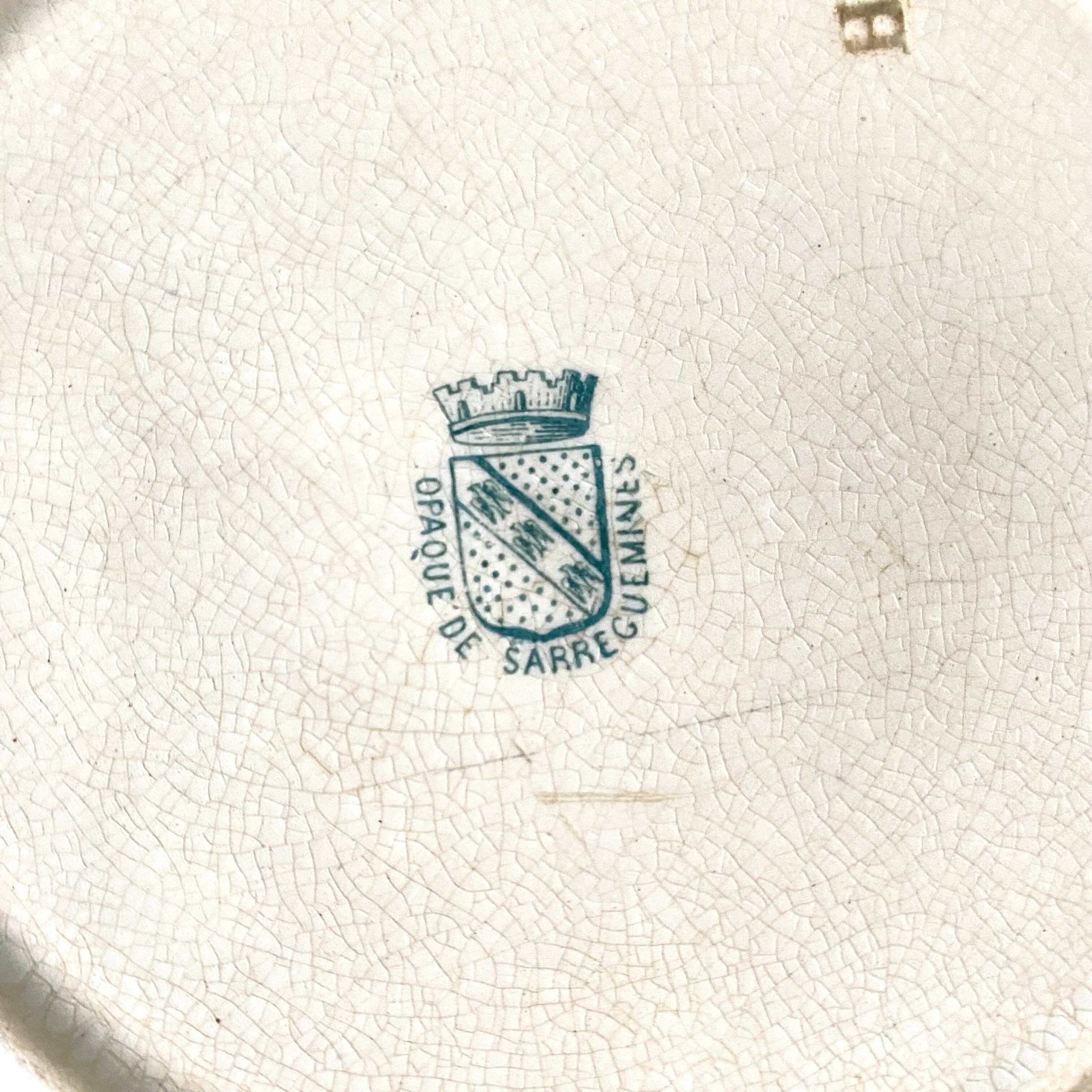 Sarreguemines talking plate, real estate theme