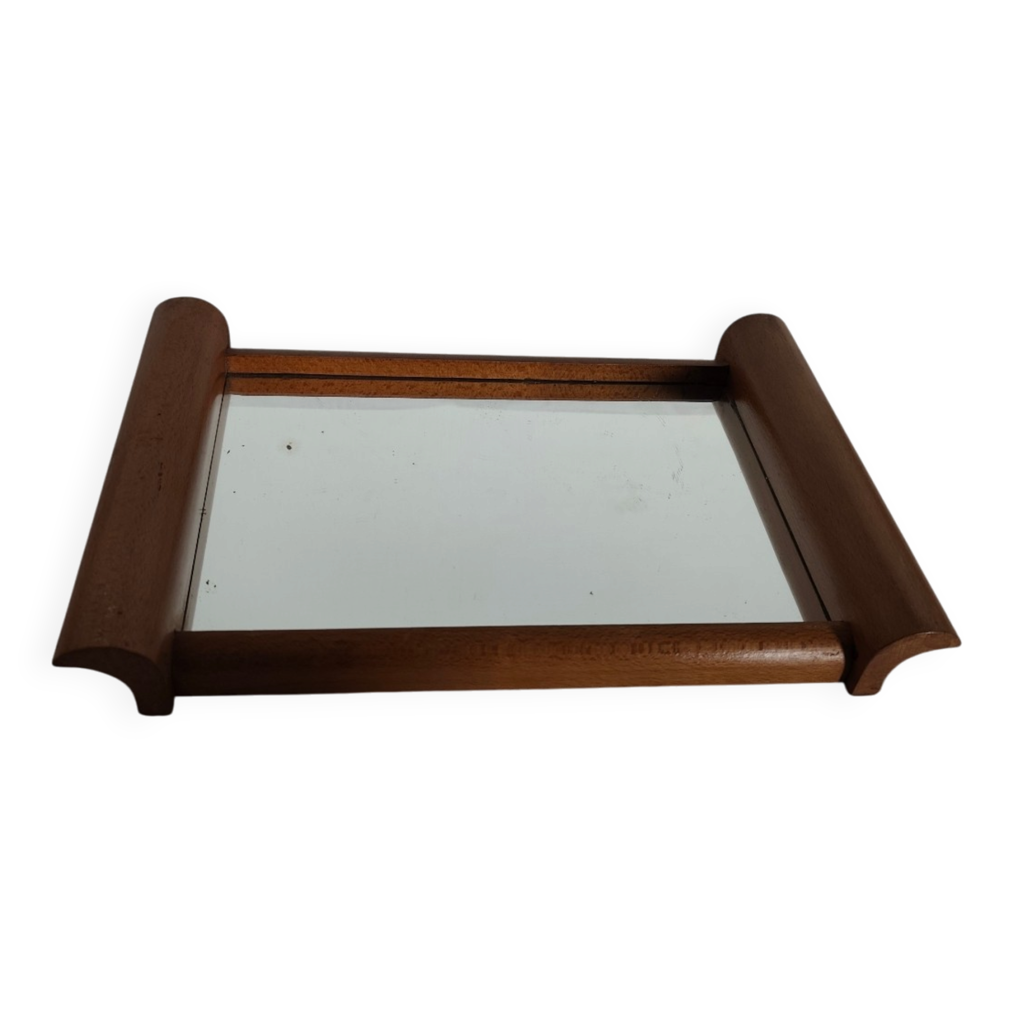 Wood and mirror plateau