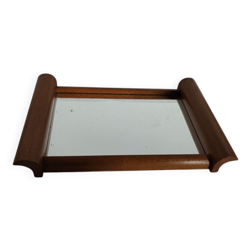 Wood and mirror plateau