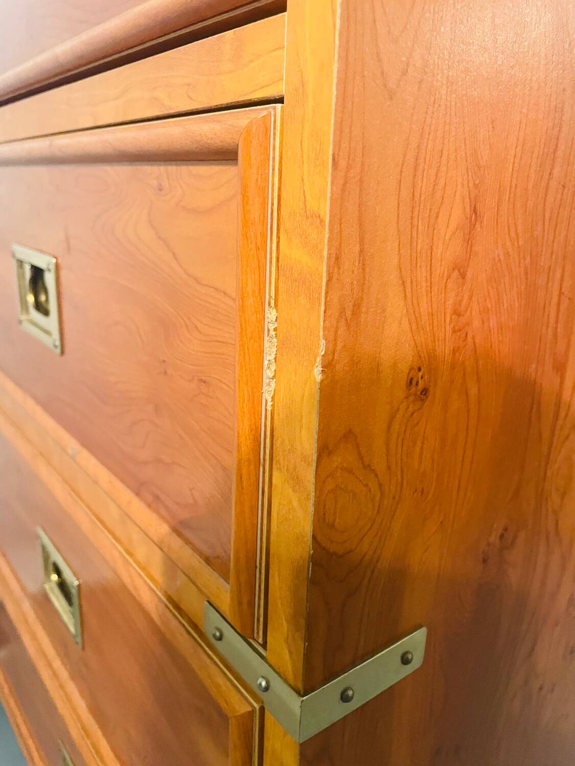 Marine chest of drawers Gautier 1991 furniture with brass handles