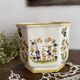 Cache-pot in Moustiers earthenware hand-painted