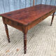 Antique farmhouse table in solid cherry wood with 4 drawers