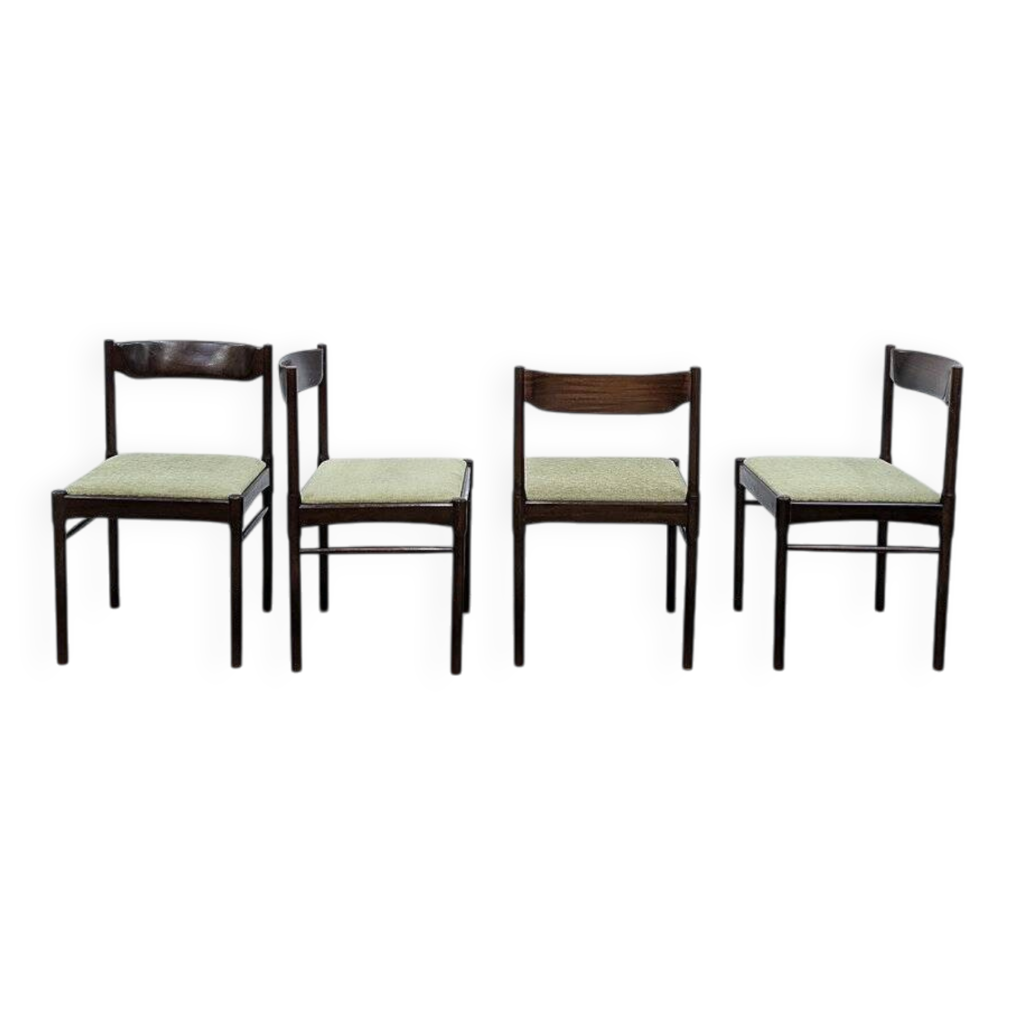 6 chaises scandinaves vintage verte