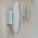 Pair of vintage opaline wall lights, France 1980