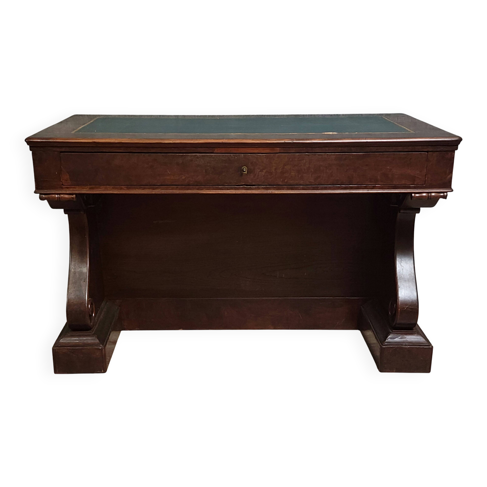 Empire period double-top center flat desk