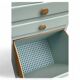 Vintage gray green bathroom chest of drawers