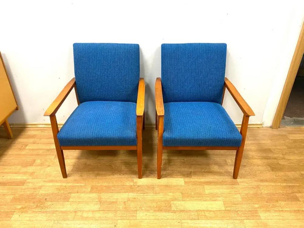 Set of 2 Retro Armchairs, TON, 1960s, Czechoslovakia