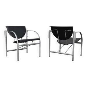 paire de fauteuils en - 1980