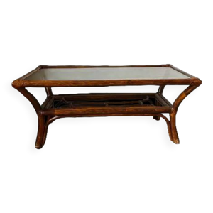 Table basse en rotin