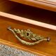 Bureau plat style Louis XVI réversible 6 tiroirs cuir rouge