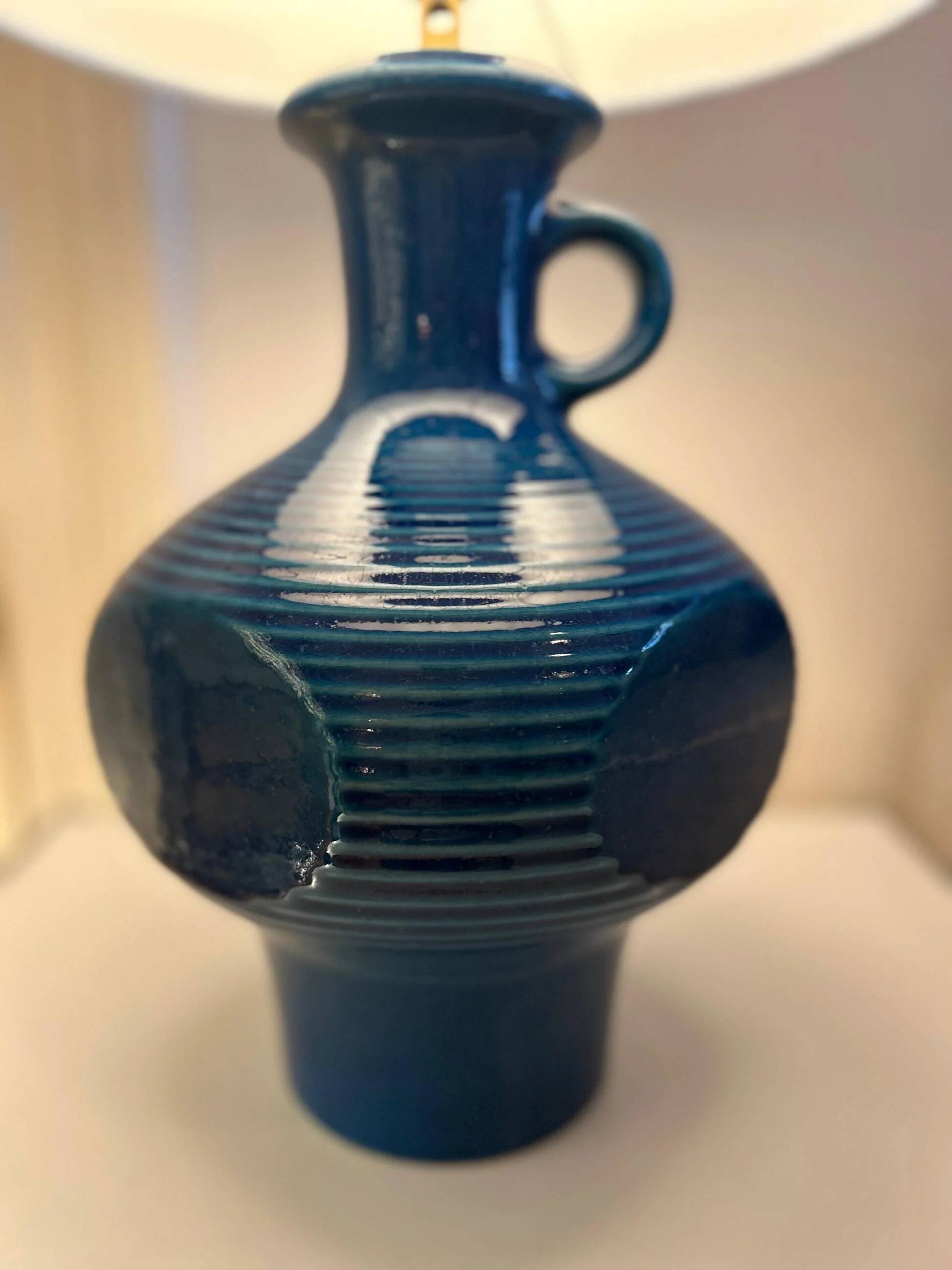 Lampe vintage à partir d'un vase Mid Century de Steuler, Cari Zalloni