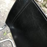 Table et chaises style bauhaus italien chrome & fumé années 1960