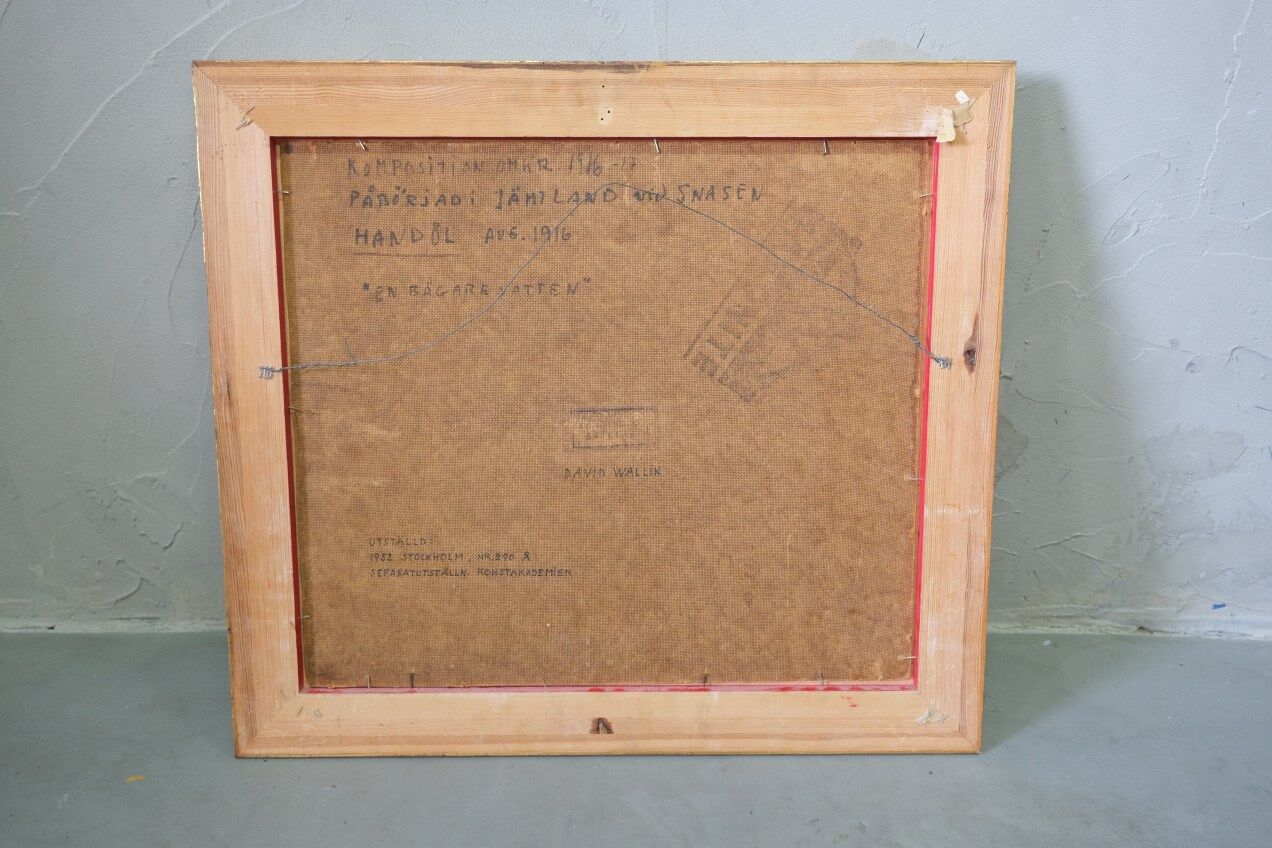 David Wallin (1879-1957), Romantic Painting , 1917, Oil on Canvas, Framed