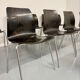 Set of 12 wooden and chrome chairs, Pagholz design from the 80s, vintage Pagwood.