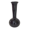Vase noir irisé signé de la verrerie Phoenician Malta