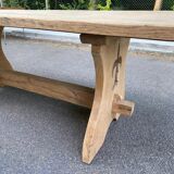 Renovated monastery farmhouse table in solid 18th century wood 200cm