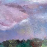 Tableau ancien peinture abstraite paysage