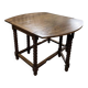 Solid wood farmhouse table with drop-leaves