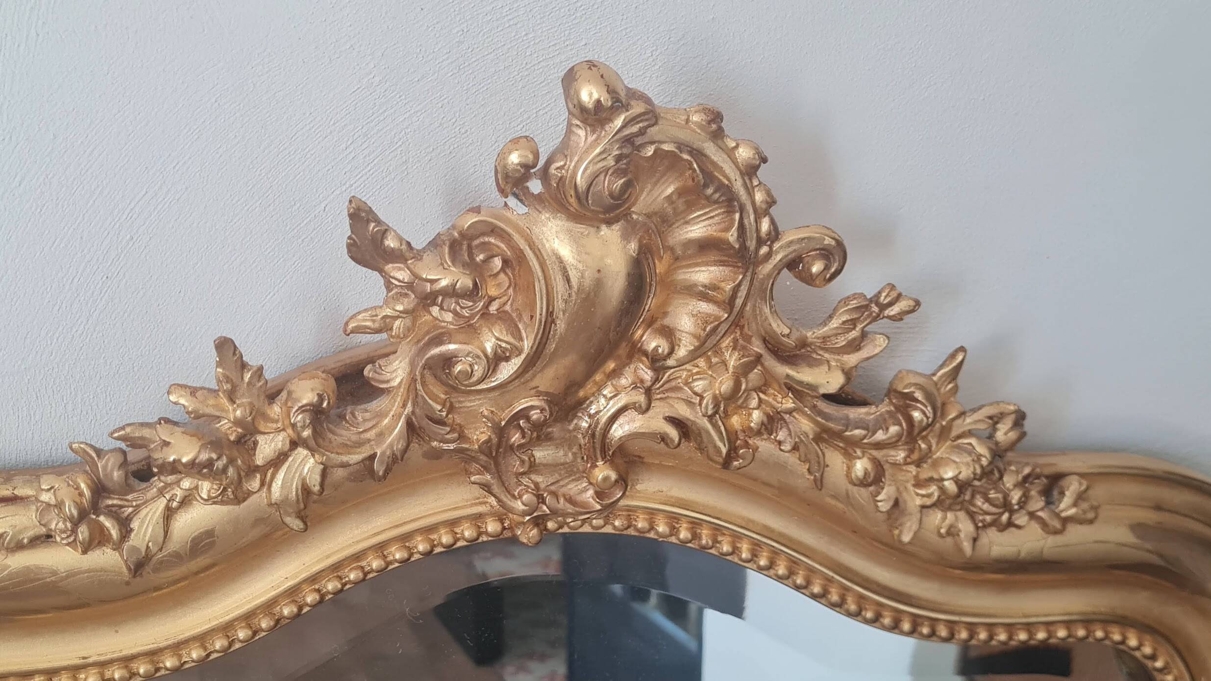 Miroir Louis Philippe avec fronton