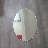 Beveled oval mirror 60 42 vintage