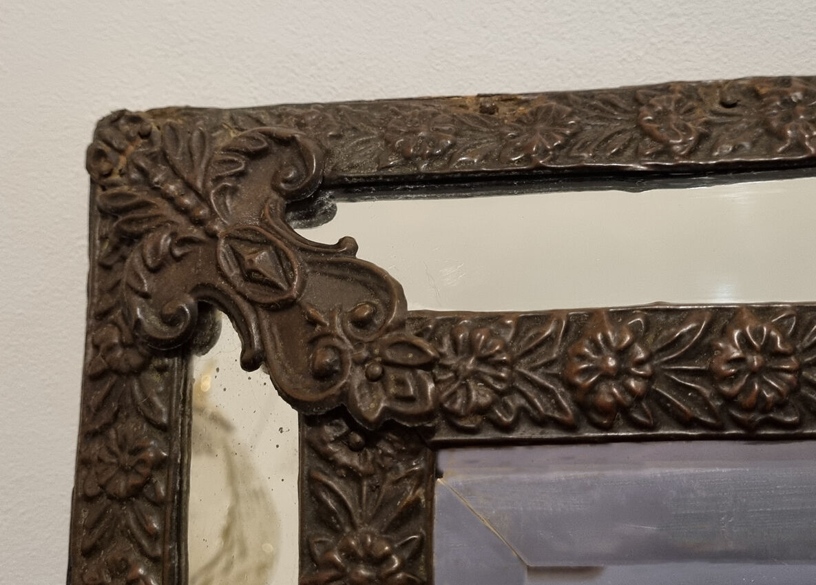 Mirror with parcloses, copper, Napoleon III, late nineteenth