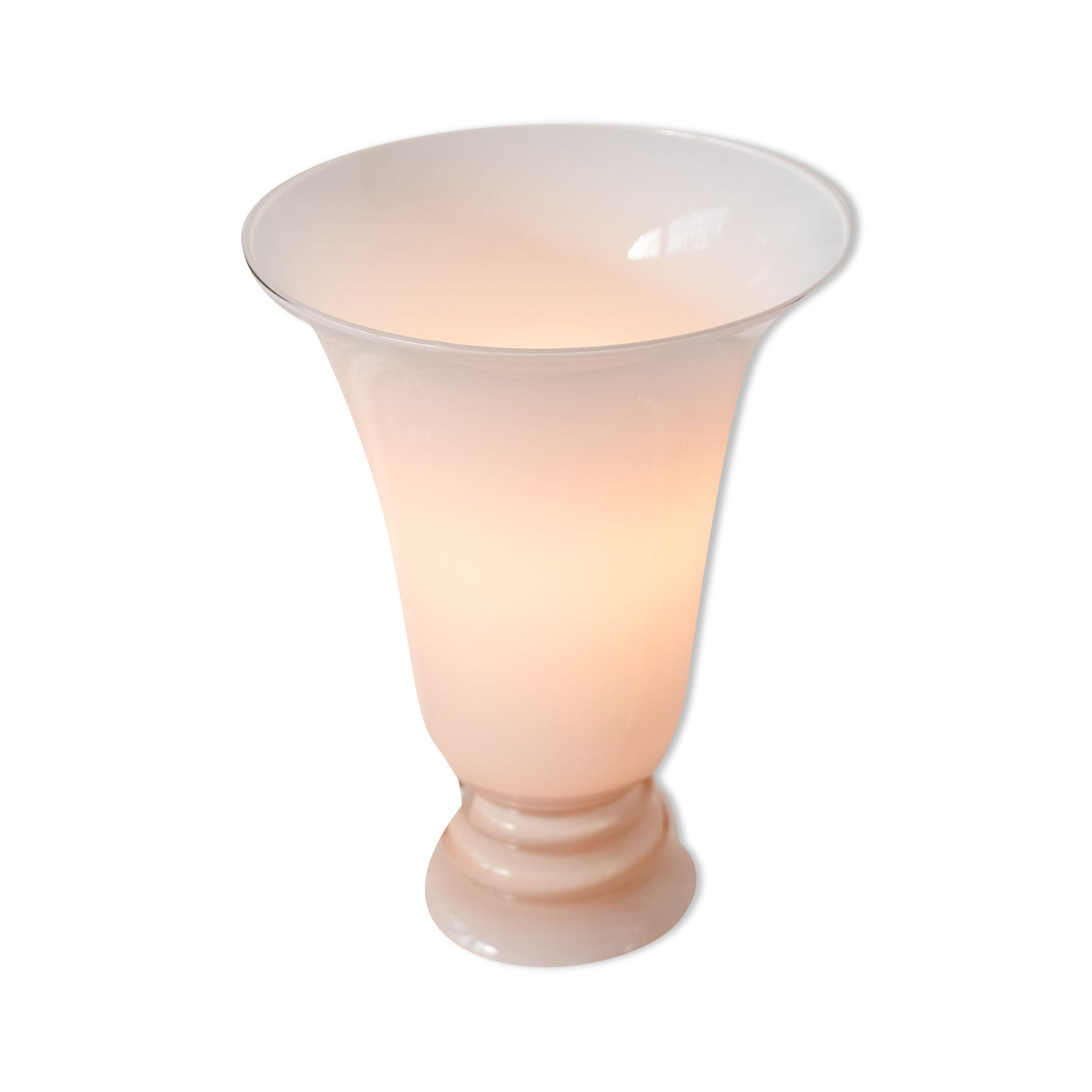 Pink opaline basin lamp