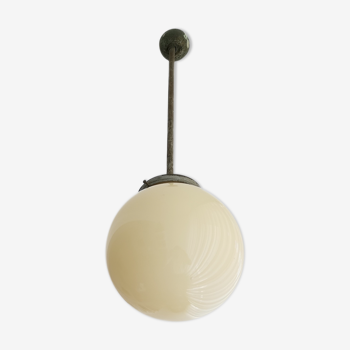 Opaline glass hanging lamp 1940