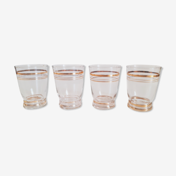 Verres avec dorures