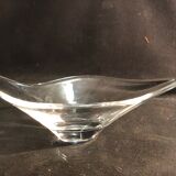 Crystal cup Daum free form signed empty fruit cup pocket