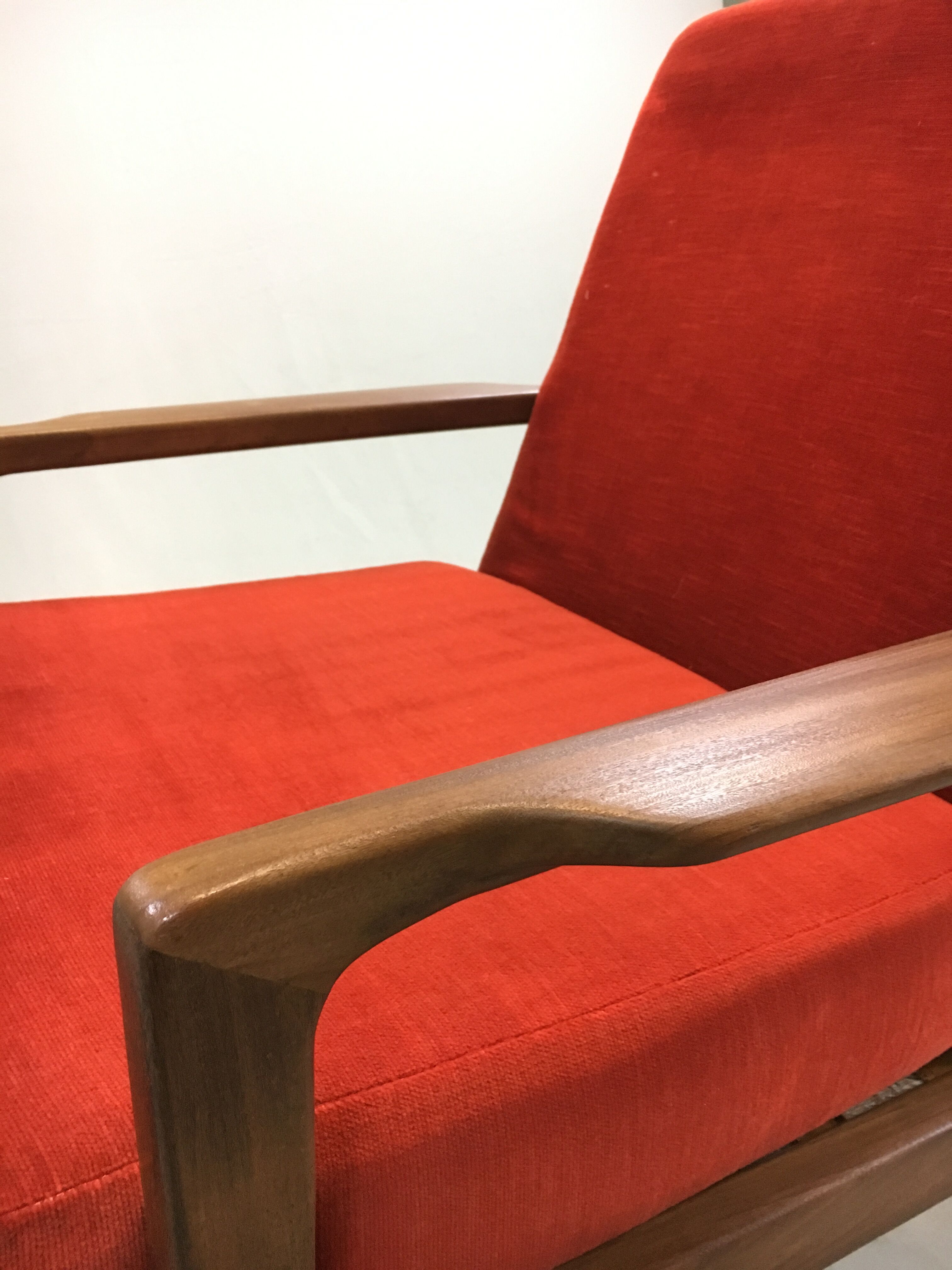 Scandinavian teak lounge - bench and two armchairs