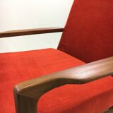 Scandinavian teak lounge - bench and two armchairs