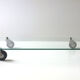 Table d'appoint en verre, années 70