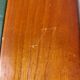 Desk, green leather top