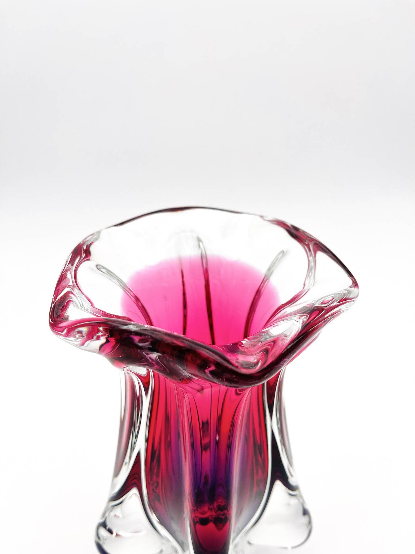 Organic Vase - Sommerso - Josef Hospodka - Bohemian Crystal - Circa